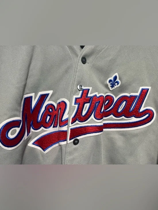 90s CCM vintage Montreal Expos MLB baseball button up jersey made in Canada XL - Picture 3 of 10